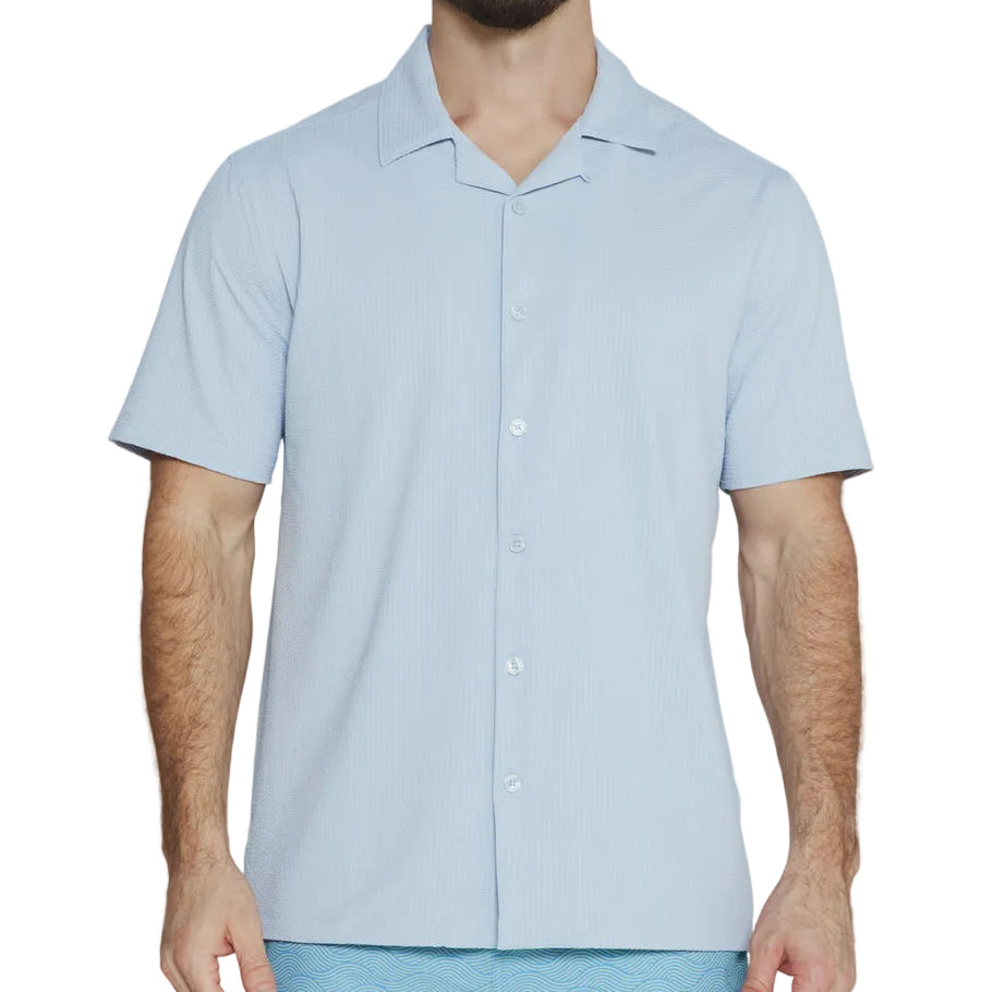 7 Diamonds Powder Blue Sutherland Camp Shirt