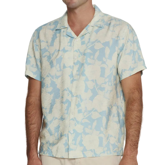 7 Diamonds Light Blue Ezra Camp Shirt
