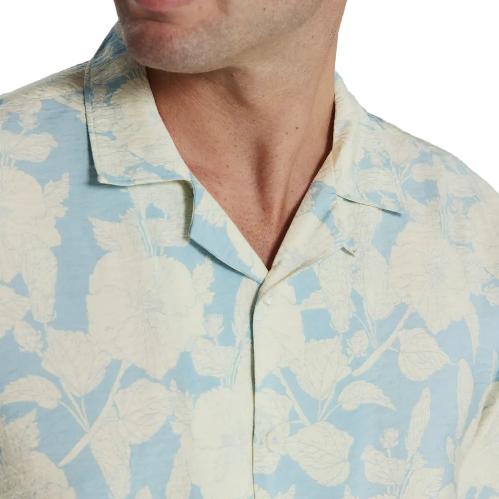 7 Diamonds Light Blue Ezra Camp Shirt