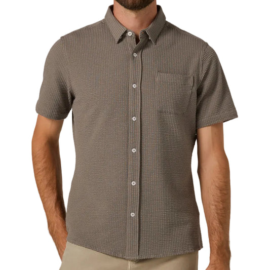 7 Diamonds Steel Grey Bennet Short Sleeve Shirt