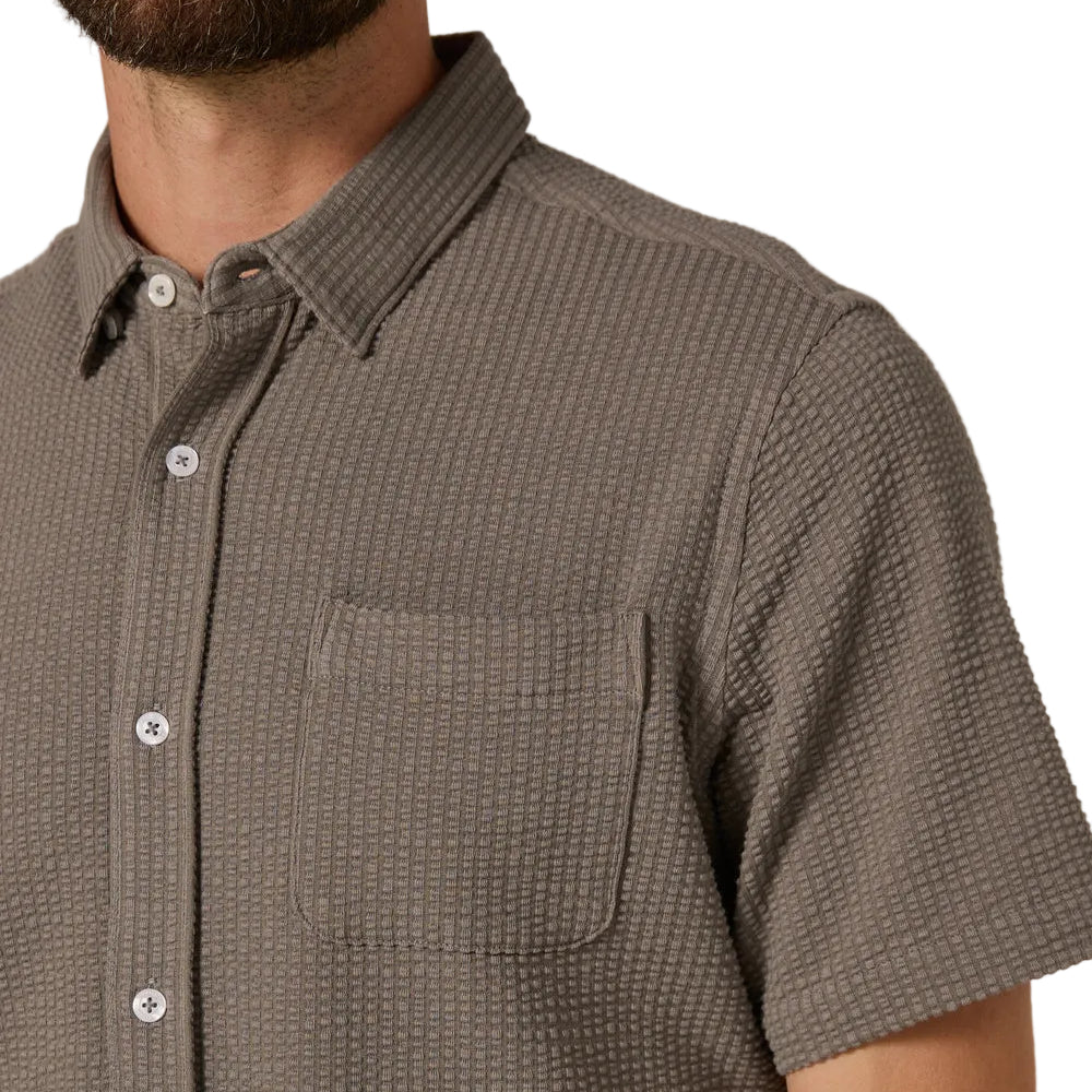 7 Diamonds Steel Grey Bennet Short Sleeve Shirt