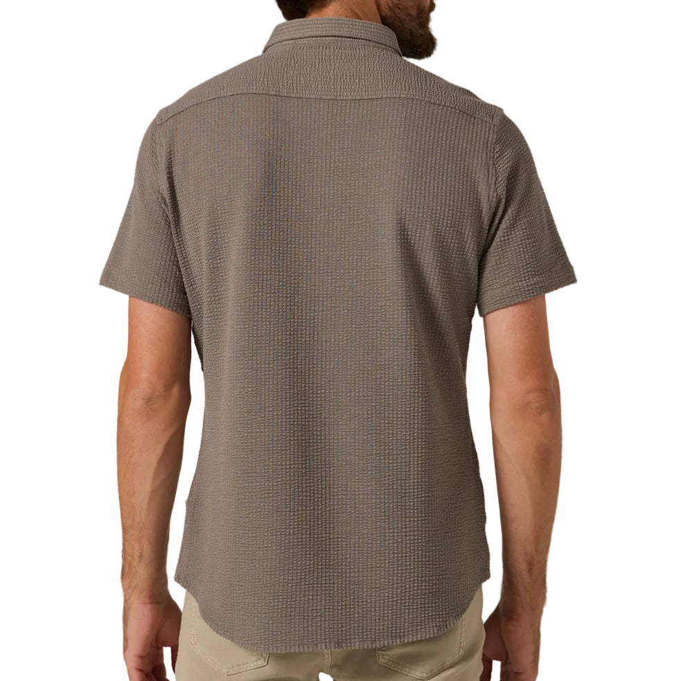 7 Diamonds Steel Grey Bennet Short Sleeve Shirt