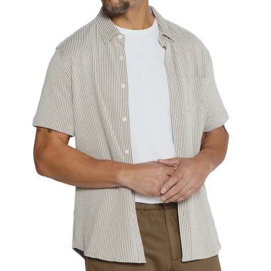 7 Diamonds Steel Grey Keaton Short Sleeve Shirt