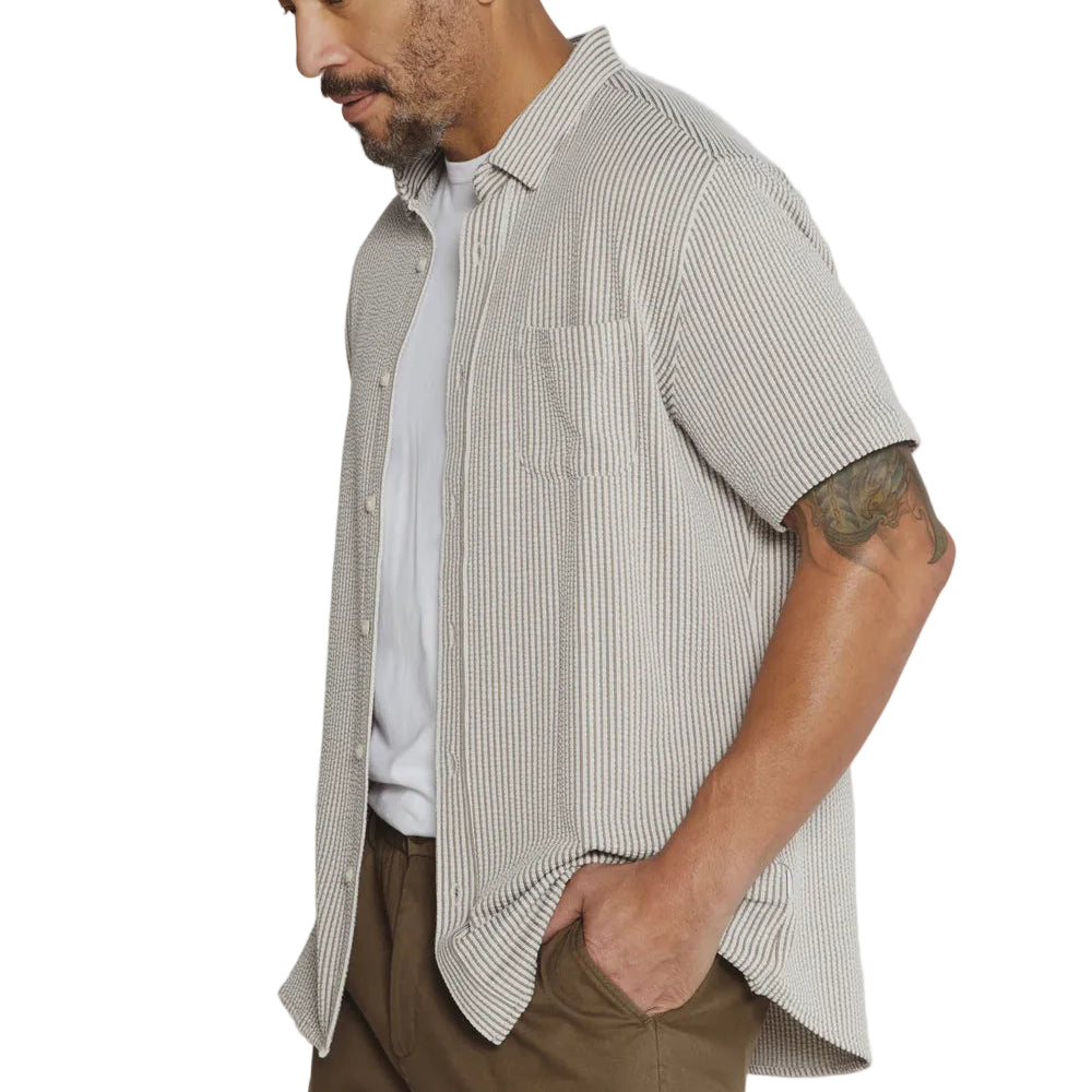 7 Diamonds Steel Grey Keaton Short Sleeve Shirt