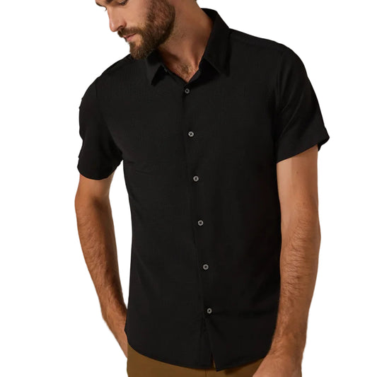 7 Diamonds Black Aldridge Short Sleeve Shirt