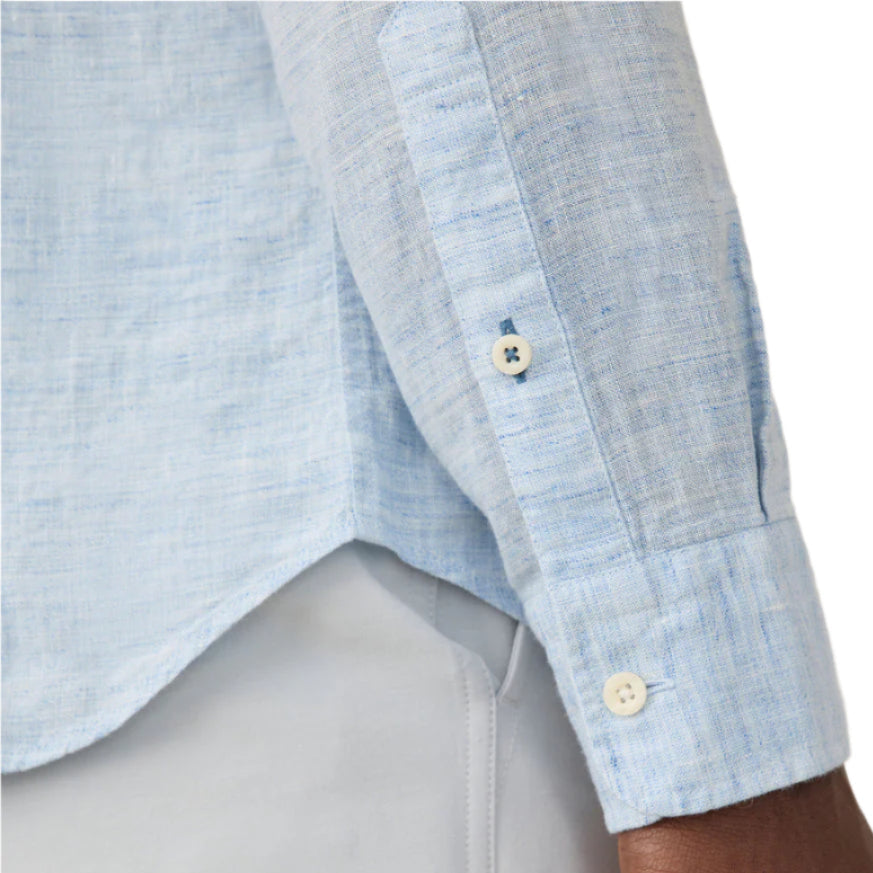 Faherty Light Blue Laguna Linen Shirt