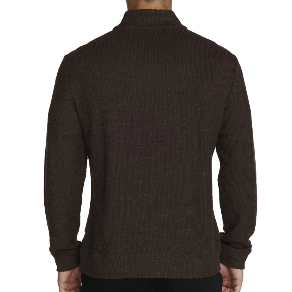 7 Diamonds Bark Monterey Textured Quarter Zip Pullover
