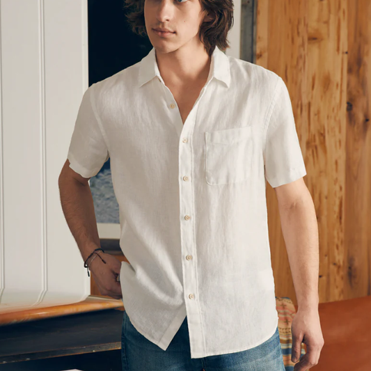 Faherty SS Palma Linen Shirt