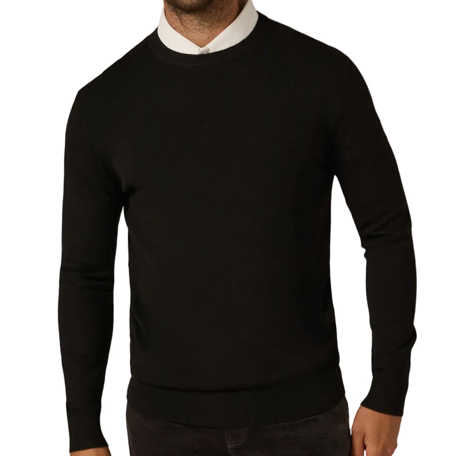 7 Diamonds Black Alcott Crewneck Sweater