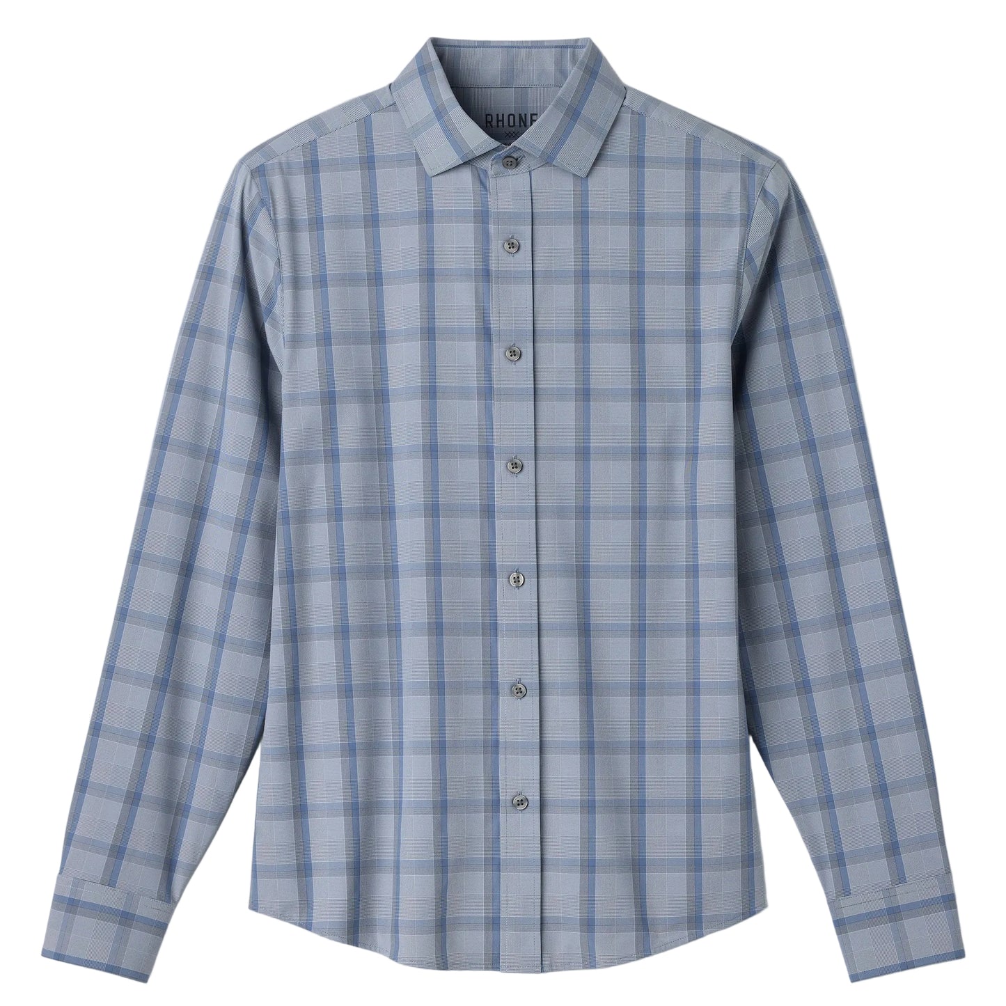 Rhone Vintage Indigo Herringbone Plaid State of Mind Shirt