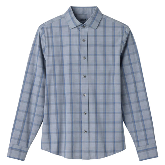 Rhone Vintage Indigo Herringbone Plaid State of Mind Shirt
