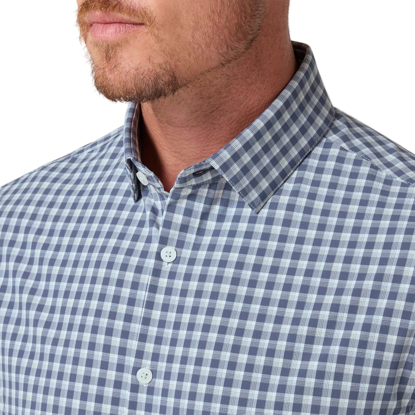 Mizzen+Main Dark Slate Plaid Leeward Long Sleeve Shirt