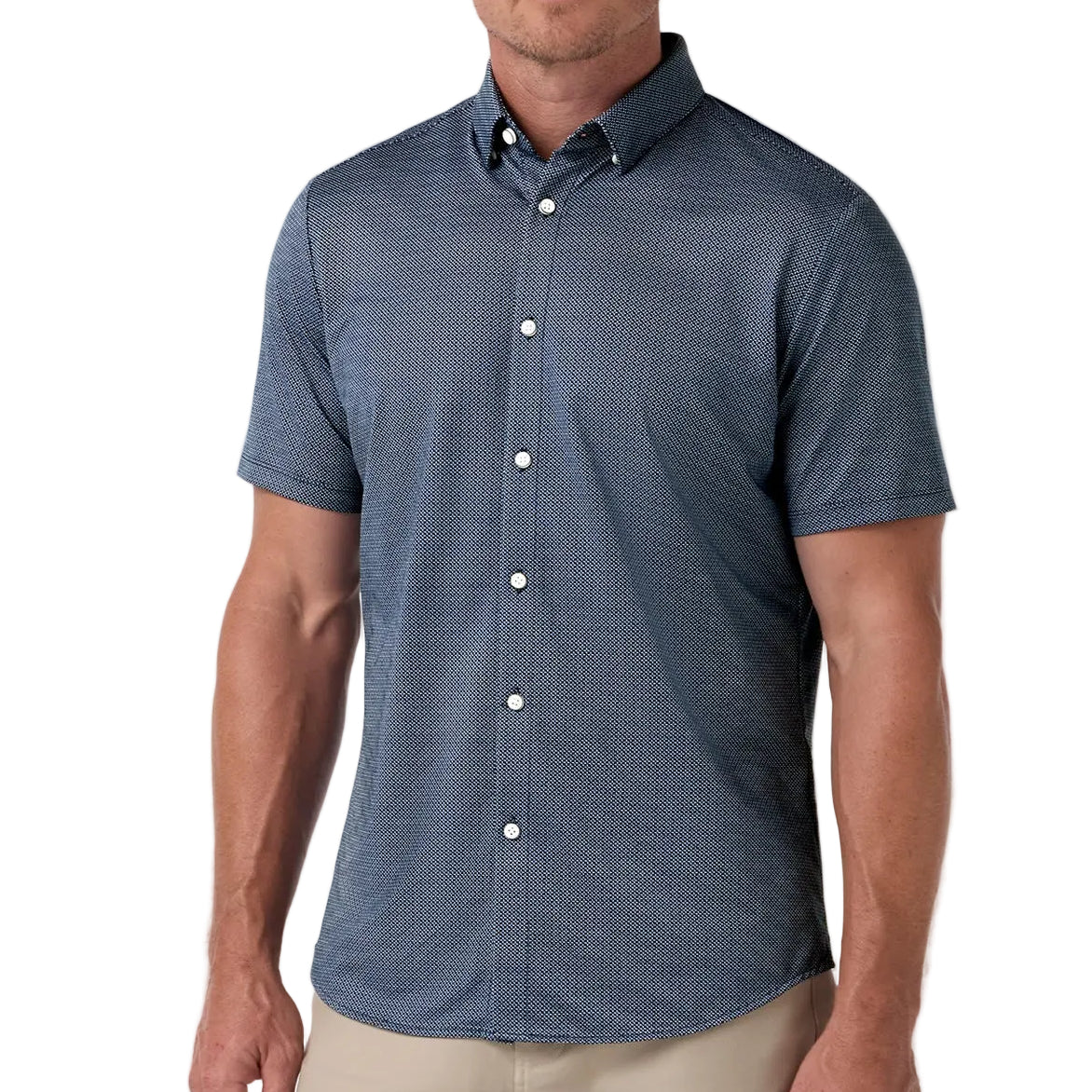 Mizzen+Main Navy Floral Lattice Halyard Shirt