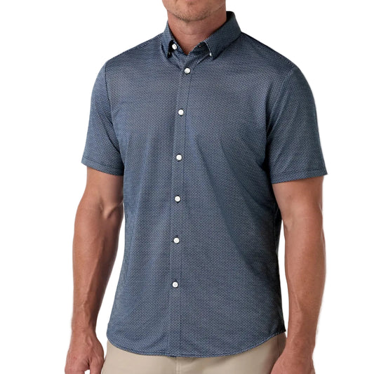 Mizzen+Main Navy Floral Lattice Halyard Shirt
