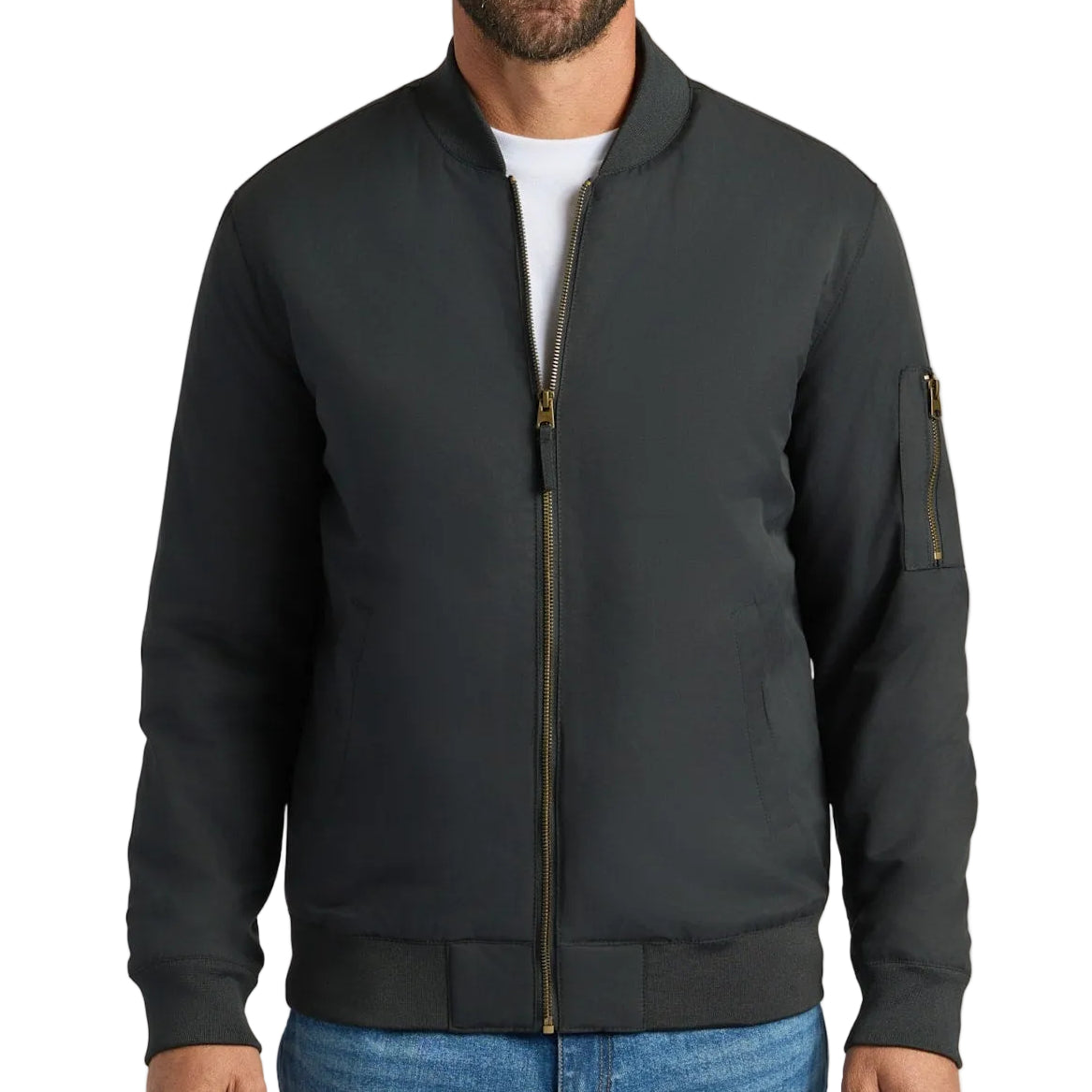 True Classic Black Bomber Jacket