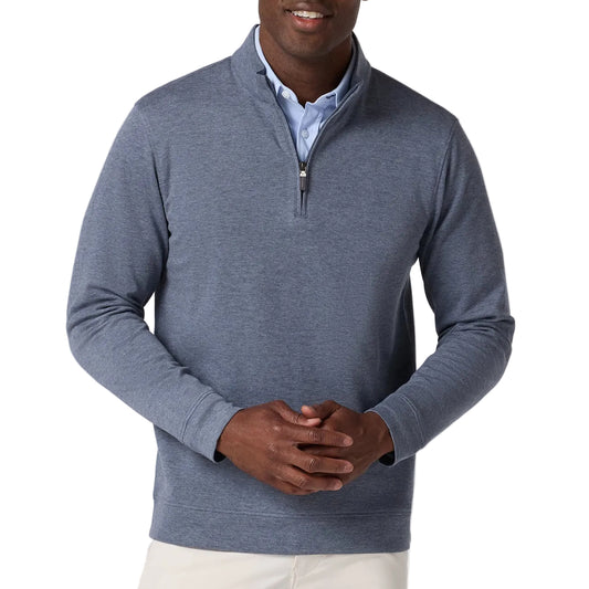 Mizzen+Main Dark Slate Heather Crandall Quarter Zip