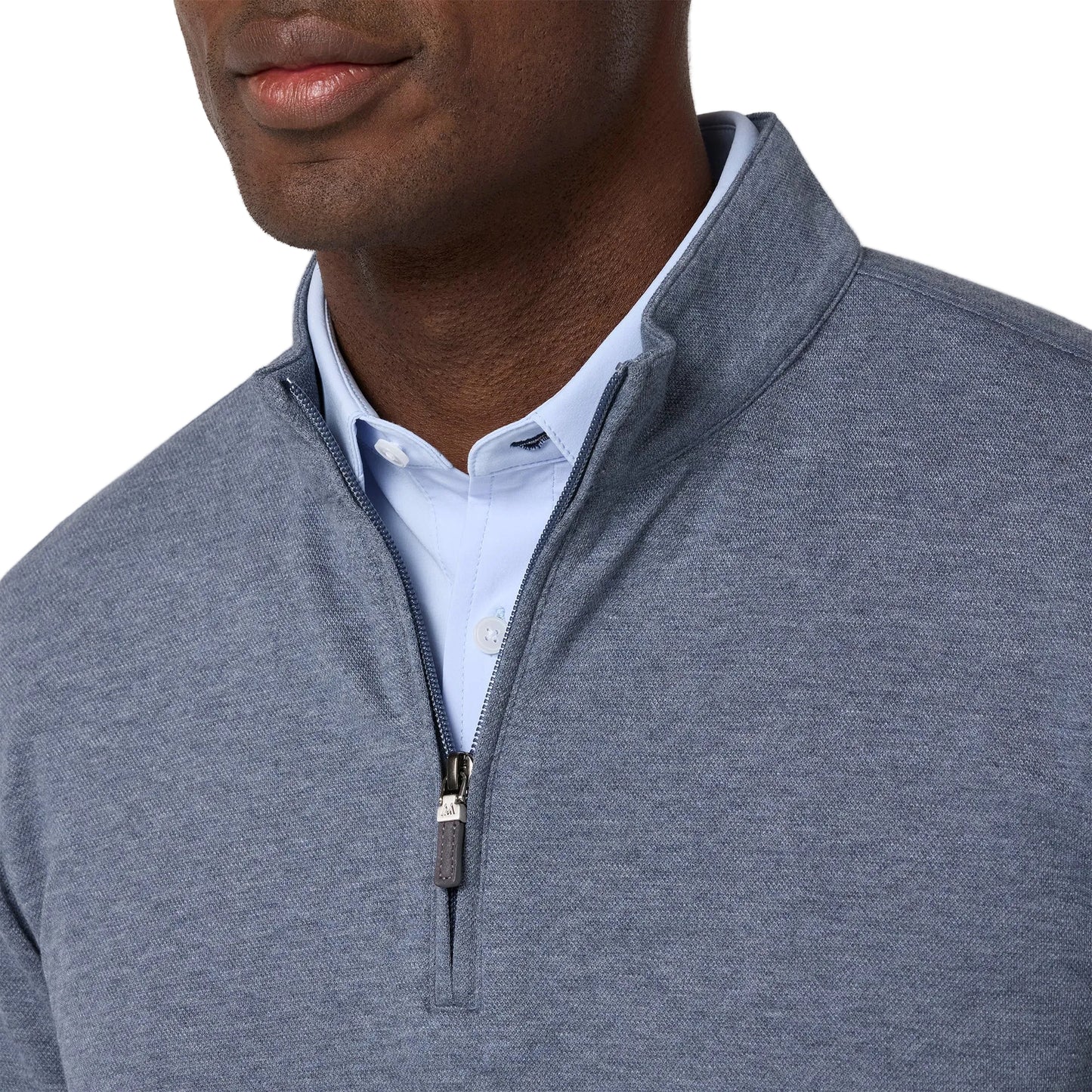 Mizzen+Main Dark Slate Heather Crandall Quarter Zip