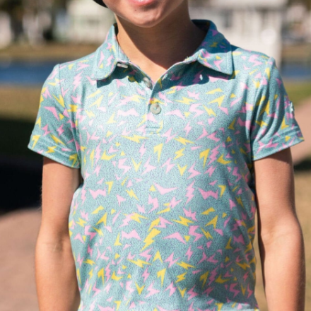 Youth Performance Polo - Electric Storm