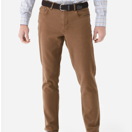 Faherty Stretch Terry 5 Pocket Pant (Brown Bark)