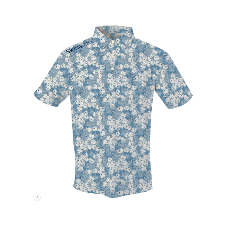 Ballpark Floral Men's Short Sleeve Performance Polo