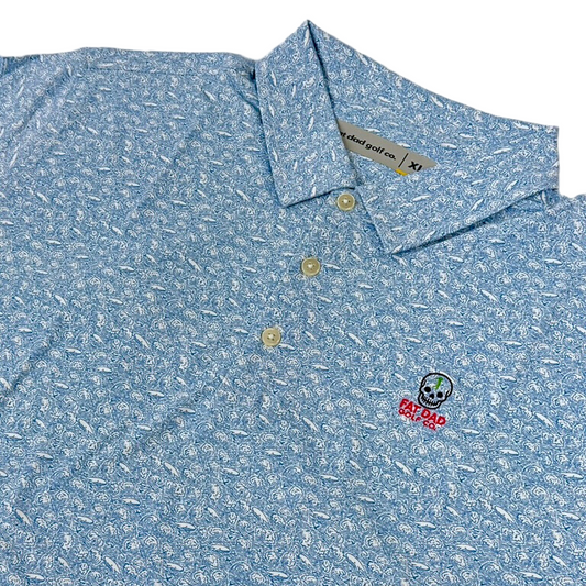 Fat Dad Golf Co. Whales & Waves Polo