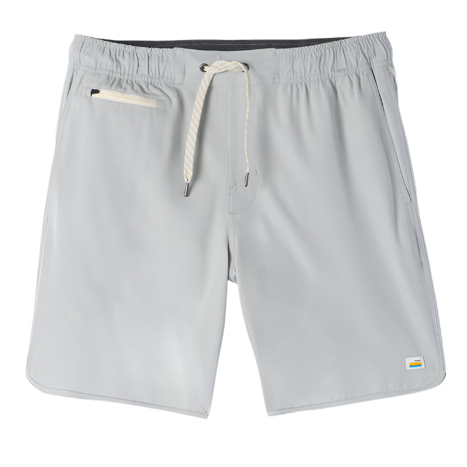 Vuori Sky Grey Linen 7" Banks Short