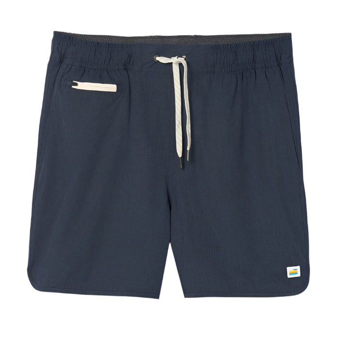 Vuori Sky Navy Linen 5" Banks Short