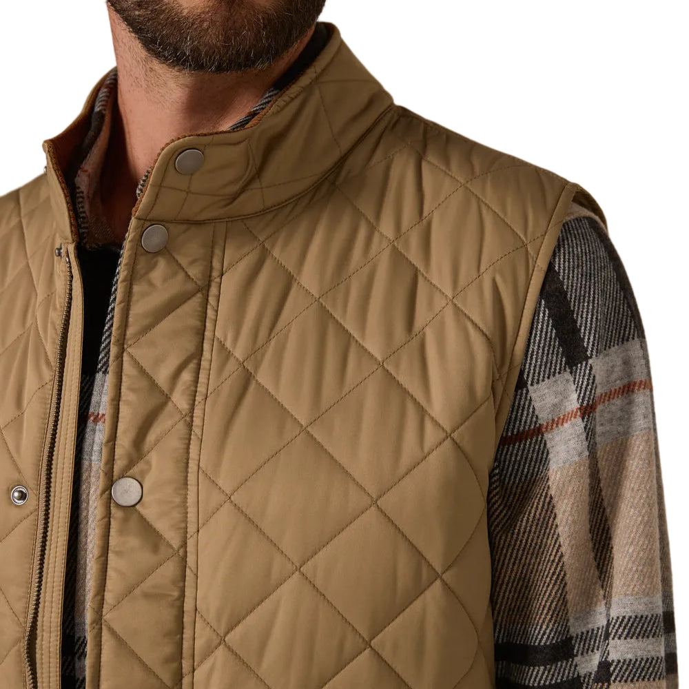 7 Diamonds Tan Crest Quilted Vest