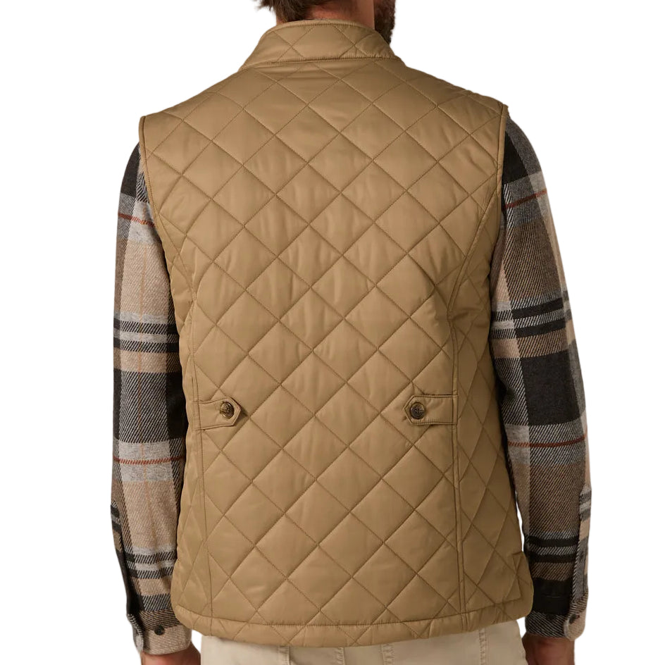 7 Diamonds Tan Crest Quilted Vest