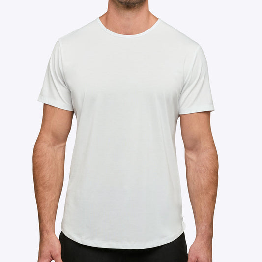 Cuts Clothing White AO Curve-Hem Tee