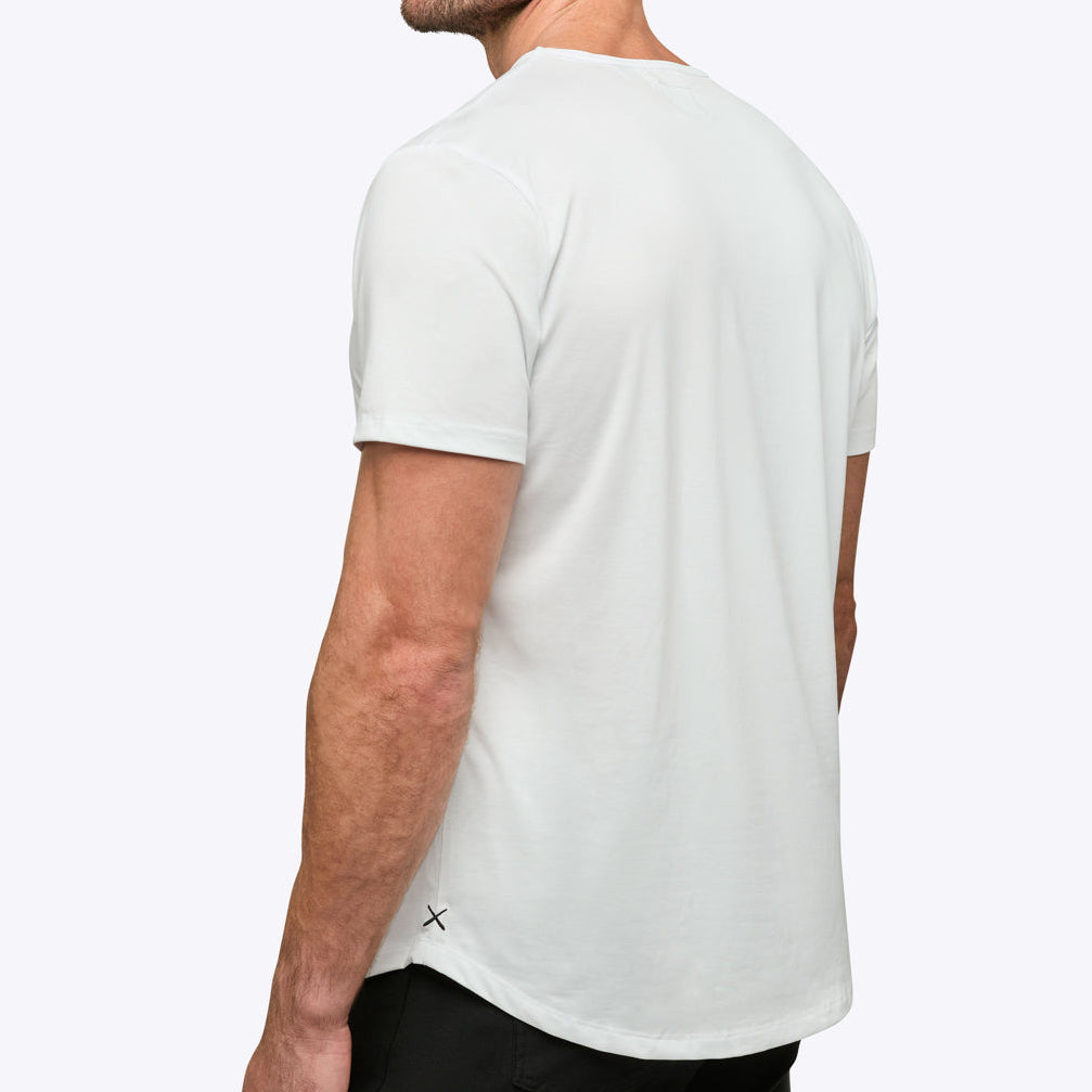 Cuts Clothing White AO Curve-Hem Tee