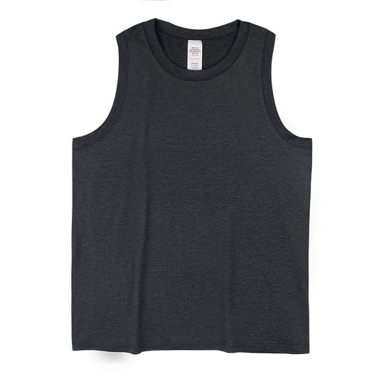 The Crafted Stag Heather Black Women's Performance High Neck Tank