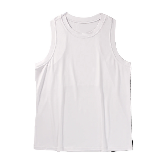 The Crafted Stag White Women's Performance High Neck Tank