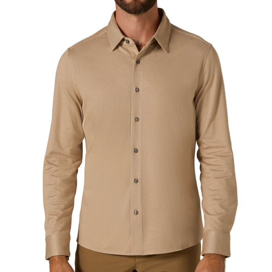 7 Diamonds Tan Bowery Long Sleeve Shirt