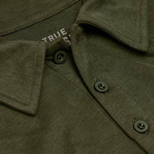 True Classic Military Green Short Sleeve Polo