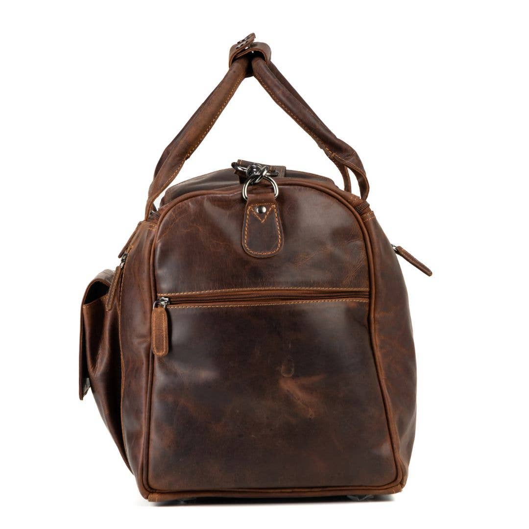 Leather Travel Bag Large - Casual Vintage Look - GW12790