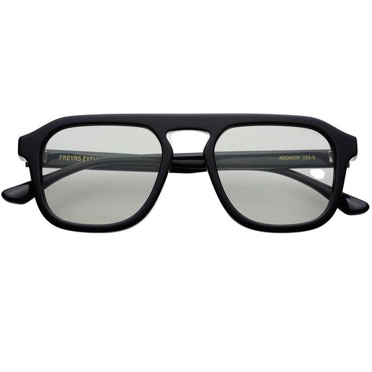Freyrs Addison Black Acetate Aviator Sunglasses
