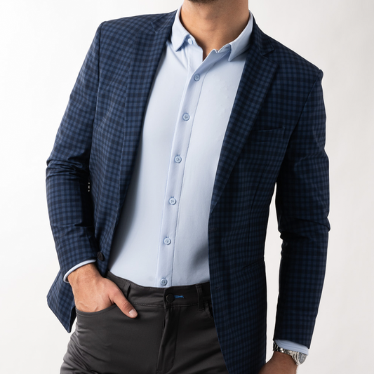 Performance Blazer // Blue Navy Check