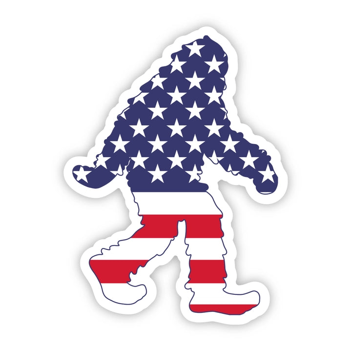 Bigfoot American Flag Sticker