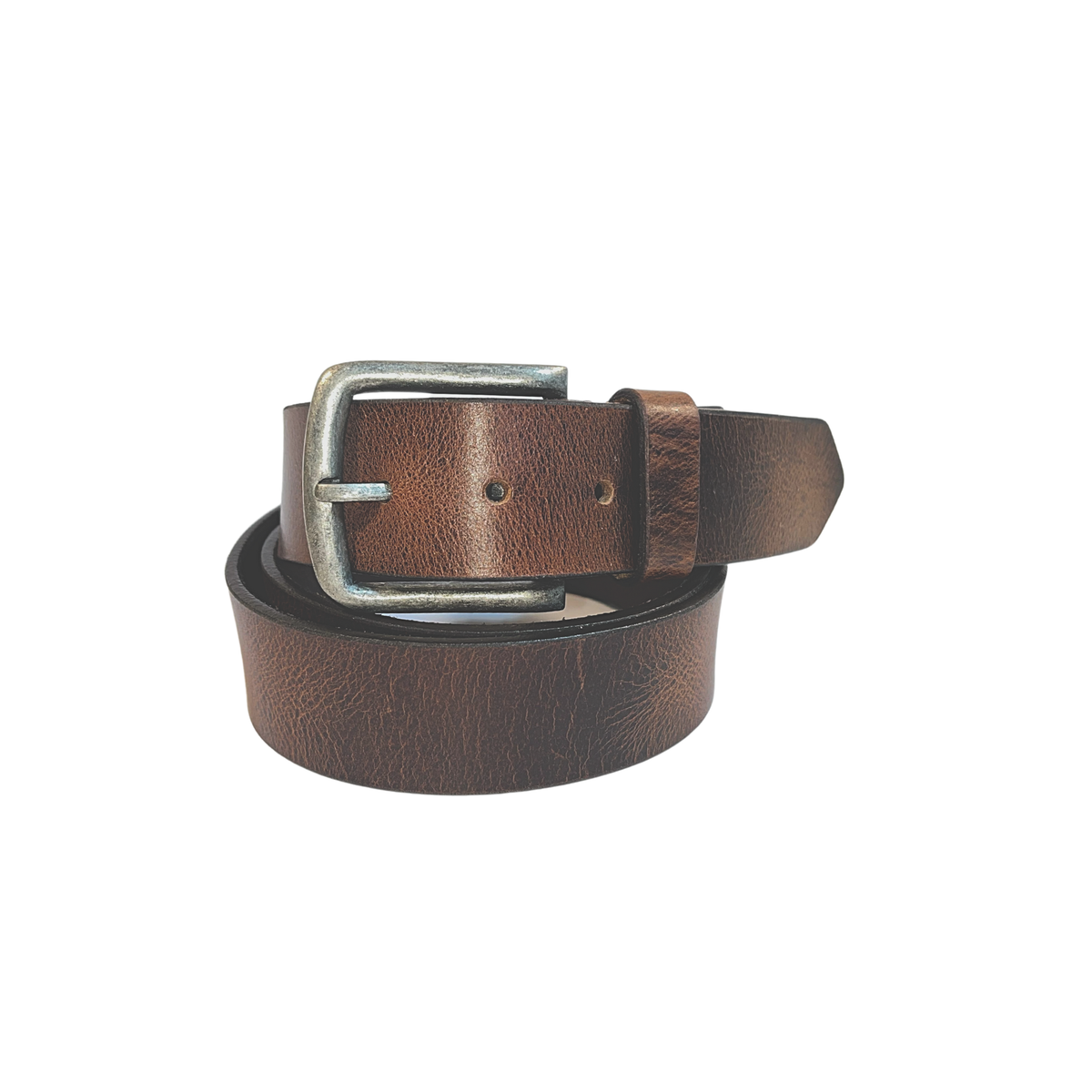 Pappagallo Brown Belt with Silver Buckle 1980s Papagallo Cast Buckle Suede Belt — Wayward Collection main image 2