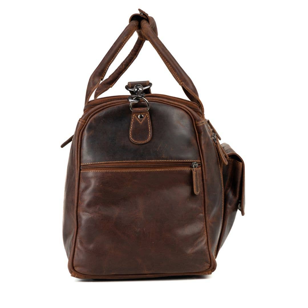 Leather Travel Bag Large - Casual Vintage Look - GW12790