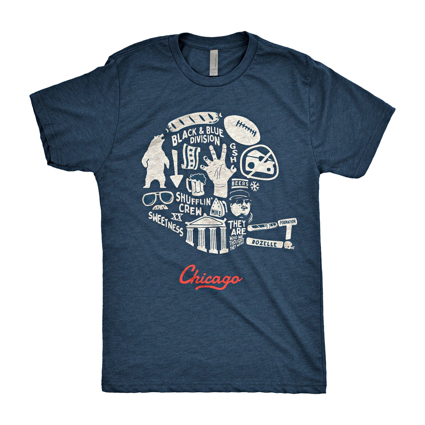 Chicago Football Phrenology Chart Tee