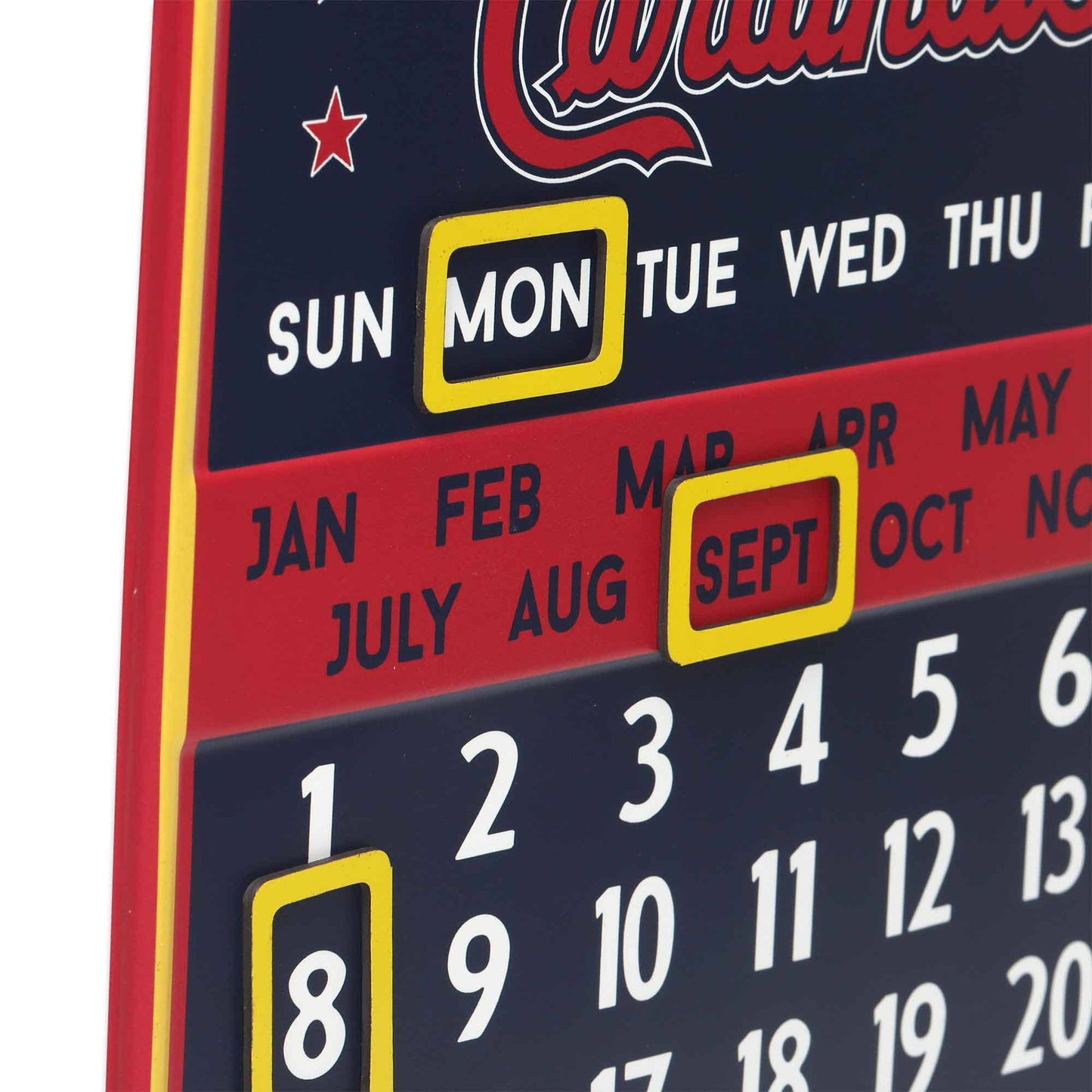 St. Louis Cardinals Perpetual Calendar Metal Sign