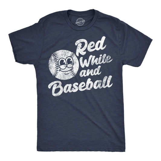 Red White And Baseball Tee