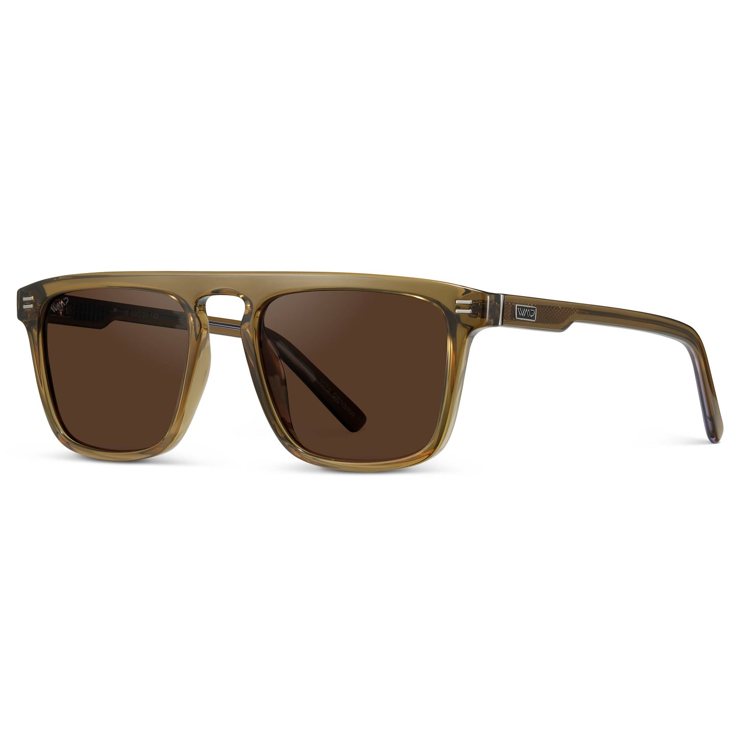 WMP Sawyer Polarized Modern Square Flat-Top Sunglasses