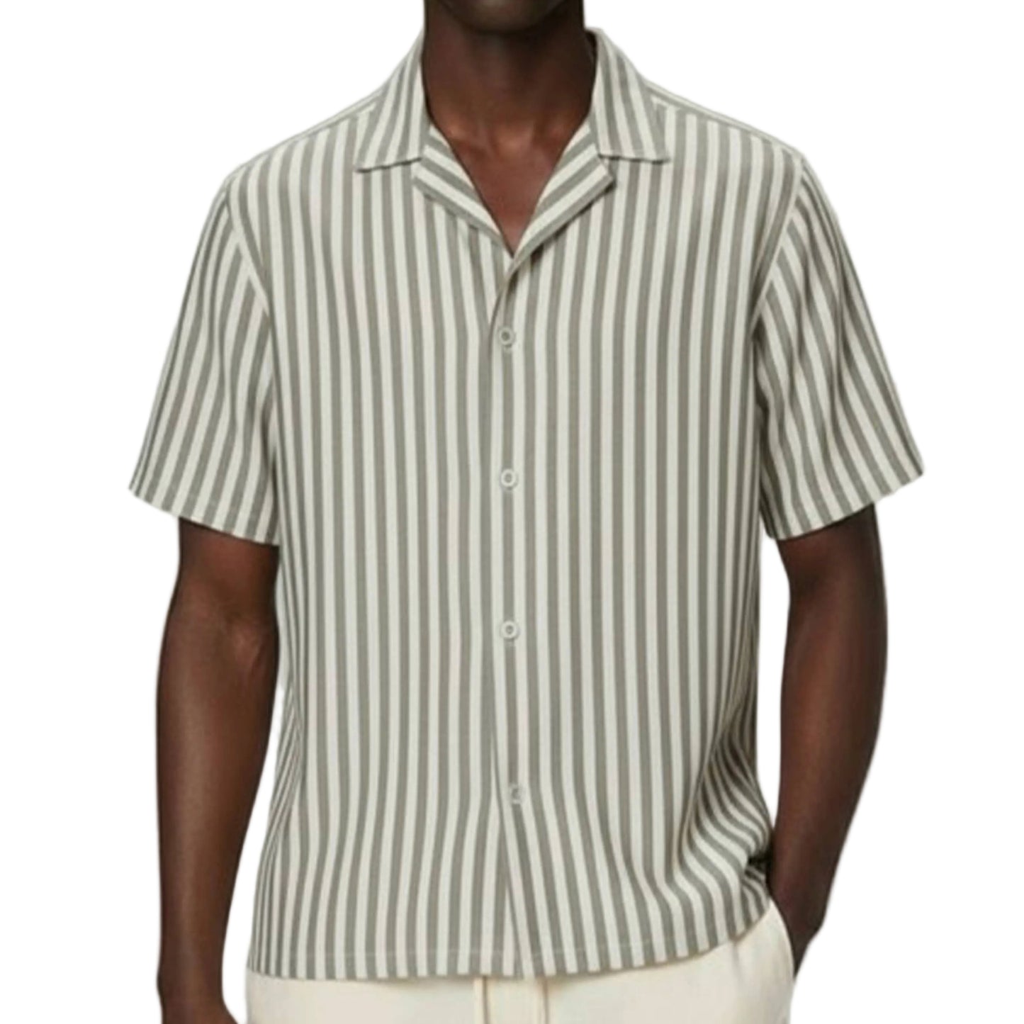 Hawk's Bay Striped Cuban Collar Shirt