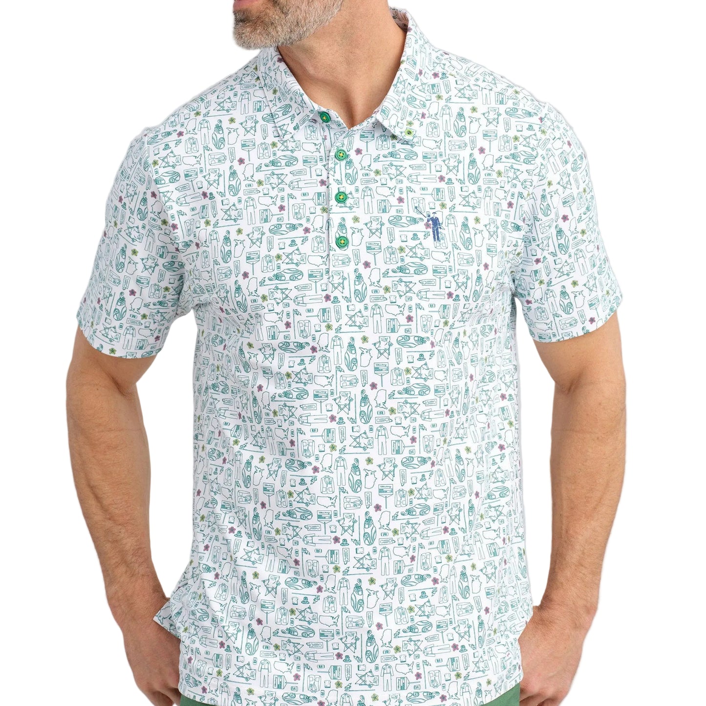 William Murray Golf Green Blazer Groove Polo