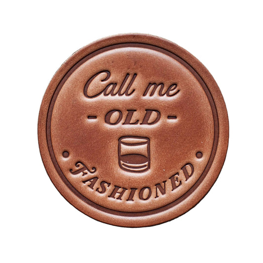 Call Me Old Fashioned Leather Coaster