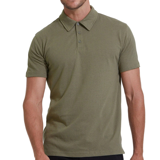 True Classic Military Green Short Sleeve Polo