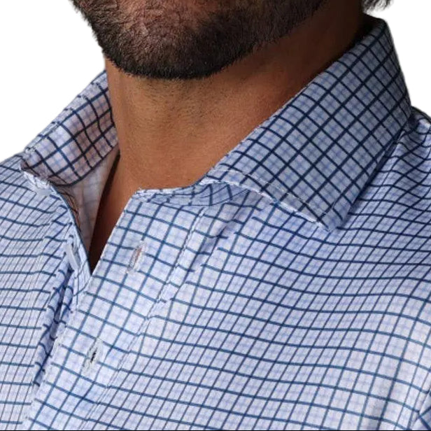 Collars & Co. Blue Tattersall Polo